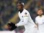 Kasimpasa's Mbaye Diagne celebrates scoring their second goal on December 3, 2018
