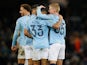 Oleksandr Zinchenko celebrates scoring the fourth during the EFL Cup semi-final game between Manchester City and Burton Albion on January 9, 2019