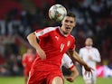 Serbia midfielder Nikola Milenkovic in action during a Nations League tie with Montenegro in November 2018