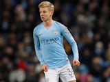 Oleksandr Zinchenko in action during the EFL Cup semi-final game between Manchester City and Burton Albion on January 9, 2019