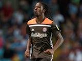 Romaine Sawyers in action for Brentford on August 22, 2018