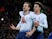 Tottenham Hotspur striker Harry Kane celebrates with Dele Alli after opening the scoring against Chelsea in their EFL Cup semi-final on January 8, 2019