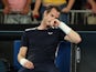 Andy Murray pictured during his Australian Open first round defeat to Roberto Bautista Agut on January 14, 2019