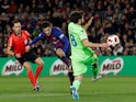 Barcelona's Philippe Coutinho shoots at goal during the Copa del Rey clash with Levante on January 17, 2019.