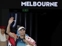 Caroline Wozniacki leaves the court after being beaten by Maria Sharapova on January 17, 2019