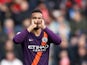 Manchester City full-back Danilo celebrates after scoring against Huddersfield Town on January 20, 2019