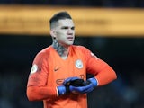Manchester City goalkeeper Ederson in action during the Premier League clash with Wolverhampton Wanderers on January 14, 2019