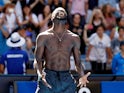 Frances Tiafoe in action at the Australian Open on January 20, 2019