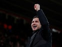 Derby County manager Frank Lampard celebrates on January 16, 2019
