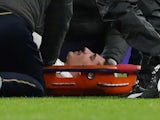 Arsenal's Hector Bellerin is stretchered off on January 19, 2019