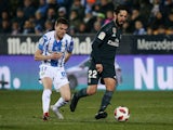Real Madrid attacker Isco in action with Leganes attacker Javier Eraso in the Copa del Rey on January 16, 2019.