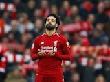 Mohamed Salah in action for Liverpool on January 19, 2019