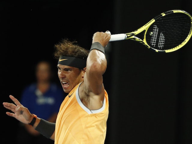 Rafael Nadal in action at the Australian Open on January 16, 2019