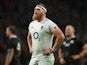 Brad Shields in action for England on November 10, 2018