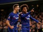 Willian celebrates scoring for Chelsea against Sheffield Wednesday in the FA Cup on January 27, 2019.