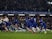 Chelsea players celebrate their penalty shootout win against Tottenham Hotspur in the EFL Cup on January 24, 2019