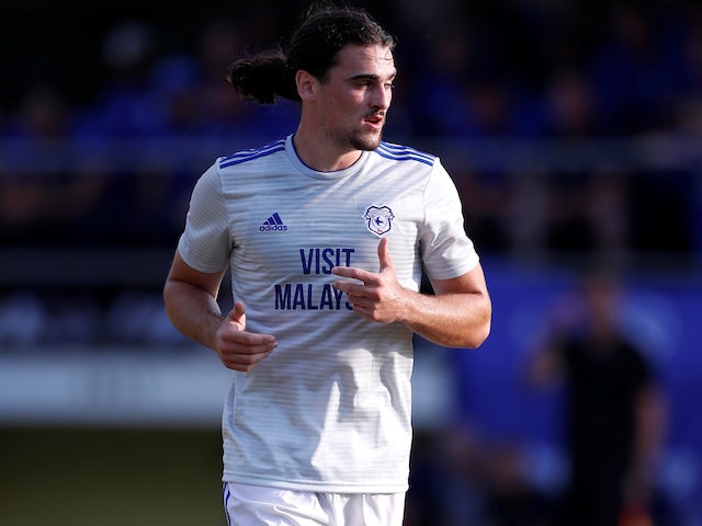 Ciaron Brown in action for Cardiff City in pre-season ion July 2018