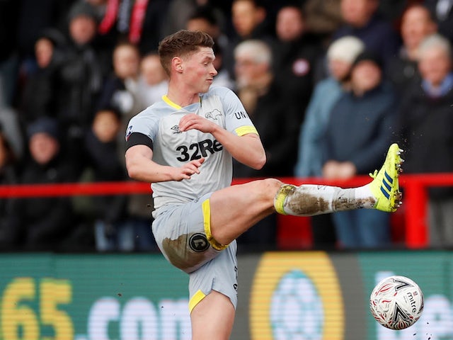 George Evans in action for Derby County in the FA Cup on January 26, 2019