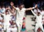 England bowler James 'Jimmy' Anderson appeals for a wicket against West Indies on January 23, 2019