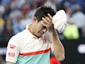 Kei Nishikori retires injured at the Australian Open on January 23, 2019