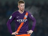 Manchester City's Kevin De Bruyne regards the action on January 23, 2019