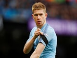 Kevin De Bruyne in action for Manchester City on January 26, 2019