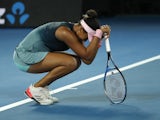Naomi Osaka reacts to winning the Australian Open on January 26, 2019