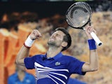 Novak Djokovic in action at the Australian Open on January 21, 2019