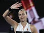 Petra Kvitova celebrates reaching the Aussie Open final on January 24, 2019