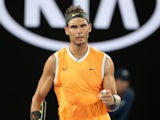 Rafael Nadal in action at the Australian Open on January 24, 2019