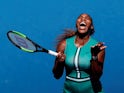 Serena Williams shouts during her quarter-final against Karolina Pliskova on January 23, 2019
