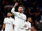 Real Madrid captain Sergio Ramos celebrates scoring against Girona in the Copa del Rey on January 24, 2019.