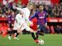 Barcelona's Kevin-Prince Boateng in action with Sevilla's Simon Kjaer in the Copa del Rey on January 23, 2019.