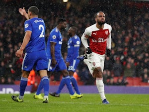 Alexandre Lacazette scores Arsenal's second goal against Cardiff City on January 19, 2019