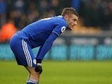 Jamie Vardy in action for Leicester City on January 19, 2019