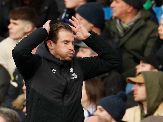Huddersfield Town manager Jan Siewert reacts during his side's Premier League clash with Chelsea on February 2, 2019