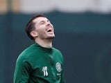 Lewis Morgan pictured in Celtic training in October 2018