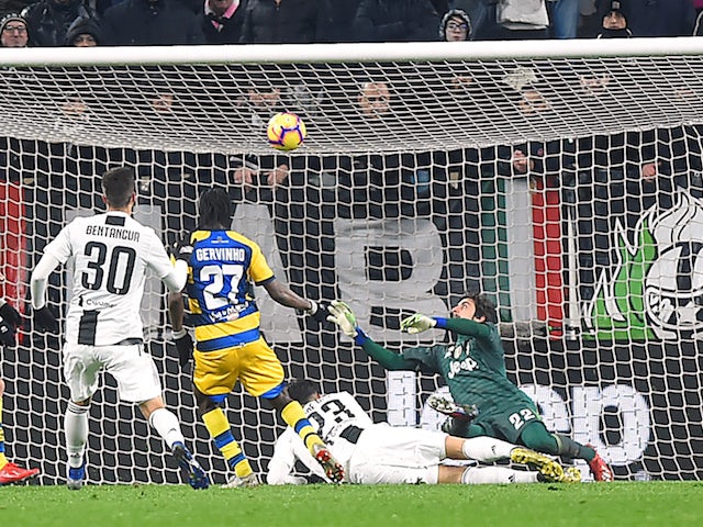 Parma's Gervinho scores against Juventus on February 2, 2019