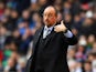 Newcastle United manager Rafael Benitez watches on during the Premier League clash with Tottenham on February 2, 2019