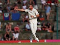 England's Stuart Broad in happier times against West Indies on February 1, 2019