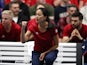 Great Britain Fed Cup captain Anne Keothavong celebrates on February 9, 2019