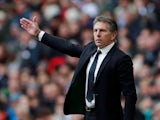 Leicester City manager Claude Puel watches on during his side's Premier League clash with Tottenham Hotspur on February 9, 2019