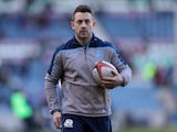 Greig Laidlaw warms up for Scotland on February 2, 2019