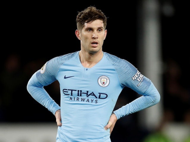 Manchester City defender John Stones in action against Everton in the Premier League on February 6, 2019