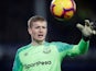 Everton goalkeeper Jordan Pickford in action against Manchester City in the Premier League on February 6, 2019