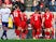 Liverpool players celebrate Sadio Mane's opening goal against Bournemouth on February 9, 2019