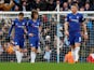 Chelsea's dejected players react after conceding for a fourth time against Manchester City on February 10, 2019