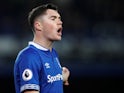 Everton defender Michael Keane in action against Manchester City in the Premier League on February 6, 2019