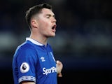 Everton defender Michael Keane in action against Manchester City in the Premier League on February 6, 2019