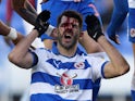 Reading's Nelson Oliveira sustains a head injury during a Championship match in February 2019